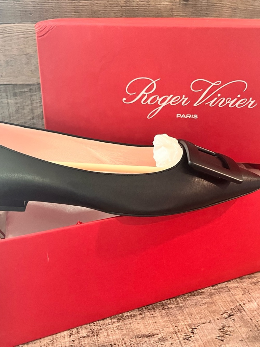 ROGER VIVIER Gommettine Ballerinas flats in black leather size 39 - NEW - Picture 2 of 16